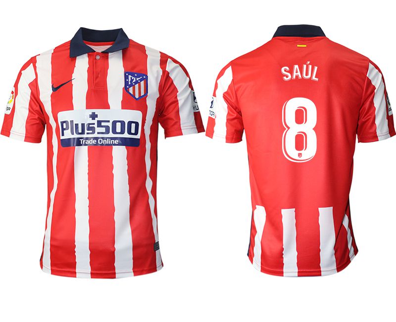 Men 2020-2021 club Atletico Madrid home aaa version #8 red Soccer Jerseys